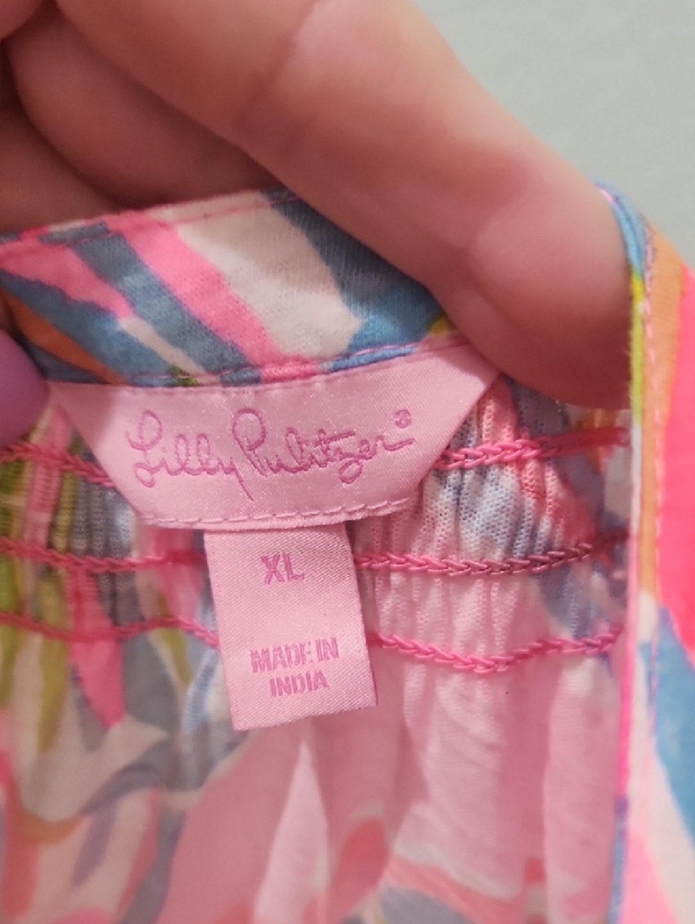 Lilly Pulitzer Pink Multi-Color Sleeveless Shell - Picture 2 of 2
